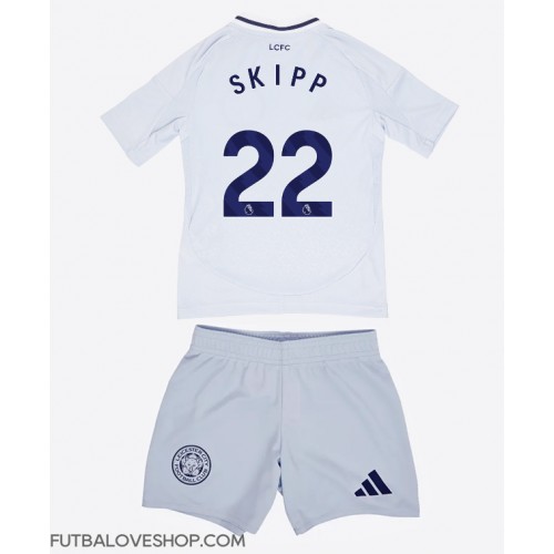 Dres Leicester City Oliver Skipp #22 Tretina pre deti 2024-25 Krátky Rukáv (+ trenírky)